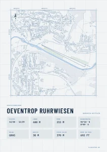 Poster Oeventrop Ruhrwiesen im Stil Technical hell