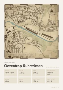 Poster Oeventrop Ruhrwiesen im Stil Vintage