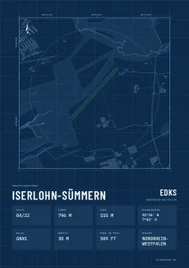 Poster Iserlohn-Sümmern im Stil Technical