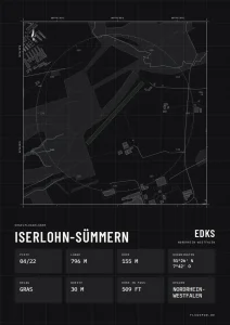 Poster Iserlohn-Sümmern im Stil Technical schwarz