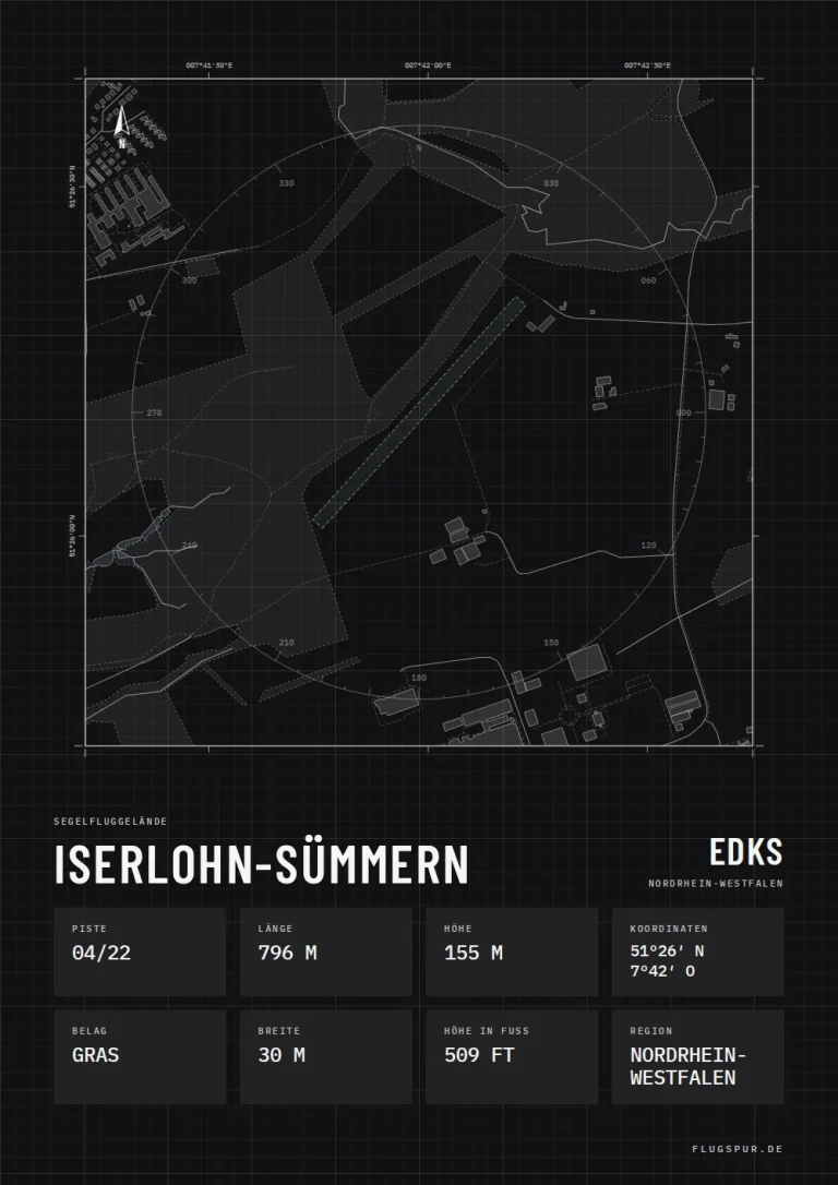 Poster Iserlohn-Sümmern im Stil Technical schwarz