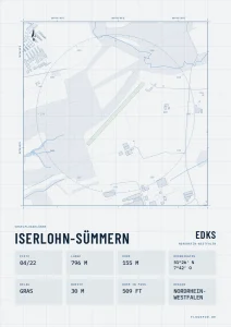 Poster Iserlohn-Sümmern im Stil Technical hell