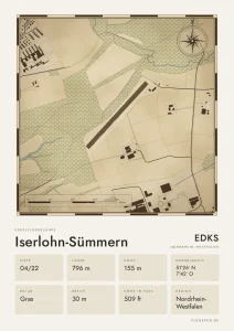 Poster Iserlohn-Sümmern im Stil Vintage