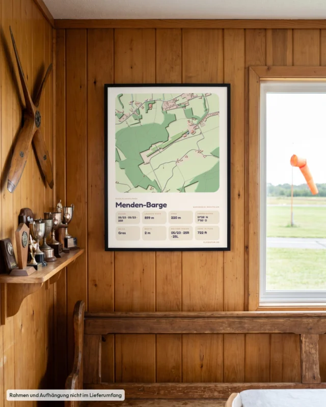 Poster Segelfluggelände Menden-Barge im Clubheim, Stil Clay