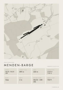 Poster Segelfluggelände Menden-Barge, Stil Minimal
