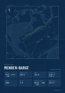Poster Segelfluggelände Menden-Barge, Stil Technical