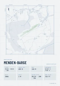 Poster Segelfluggelände Menden-Barge, Stil Technical hell
