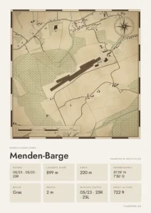Poster Segelfluggelände Menden-Barge, Stil Vintage