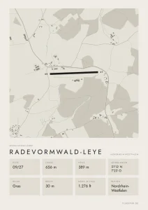 Poster Radevormwald-Leye im Stil Minimal