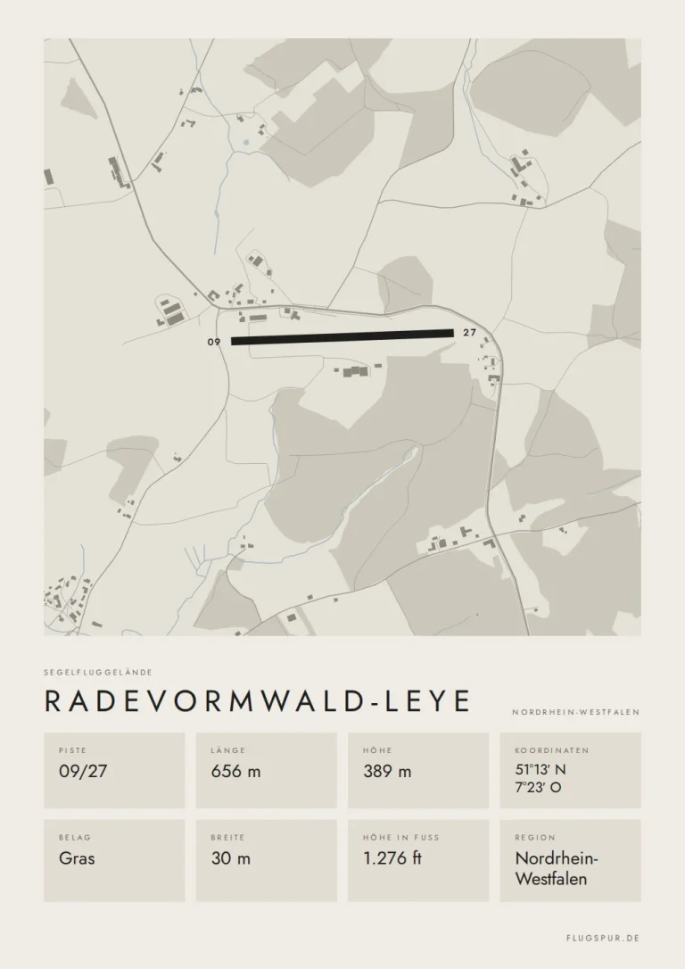 Poster Radevormwald-Leye im Stil Minimal