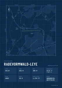 Poster Radevormwald-Leye im Stil Technical