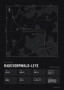 Poster Radevormwald-Leye im Stil Technical schwarz