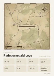 Poster Radevormwald-Leye im Stil Vintage