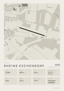 Poster Flugplatz Rheine-Eschendorf (EDXE), Stil Minimal