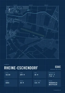 Poster Flugplatz Rheine-Eschendorf (EDXE), Stil Technical