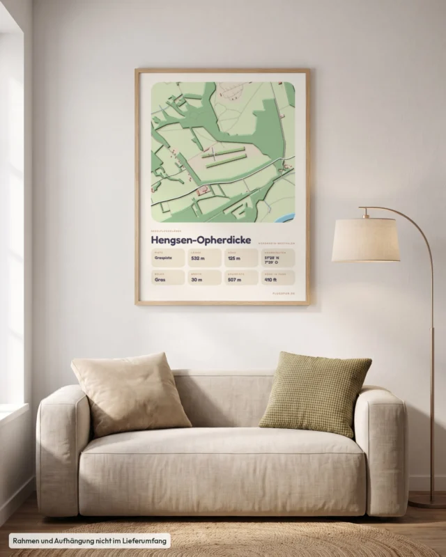 Poster Hengsen-Opherdicke im Stil Clay: Wohnzimmer – Sofa, Eiche