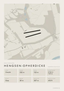 Poster Hengsen-Opherdicke im Stil Minimal