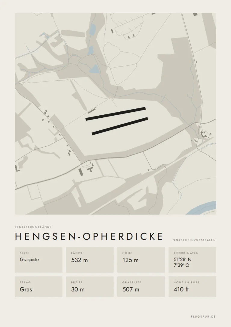 Poster Hengsen-Opherdicke im Stil Minimal