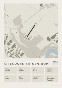 Poster Attendorn-Finnentrop im Stil Minimal