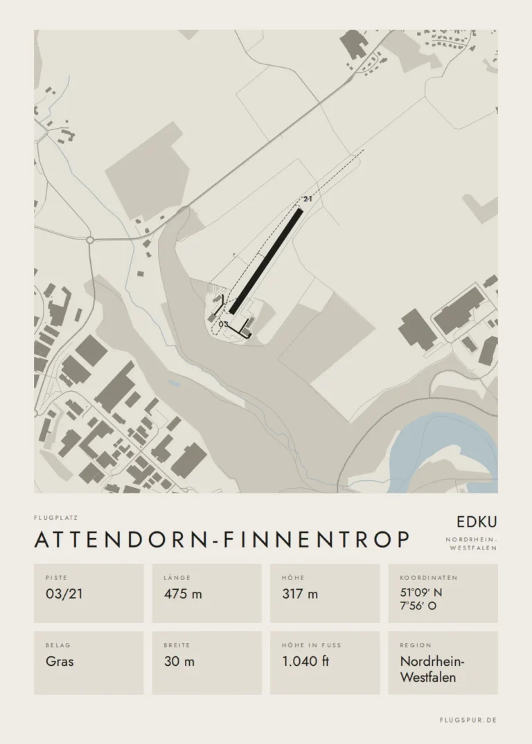 Poster Attendorn-Finnentrop im Stil Minimal