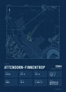 Poster Attendorn-Finnentrop im Stil Technical