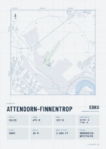 Poster Attendorn-Finnentrop im Stil Technical hell