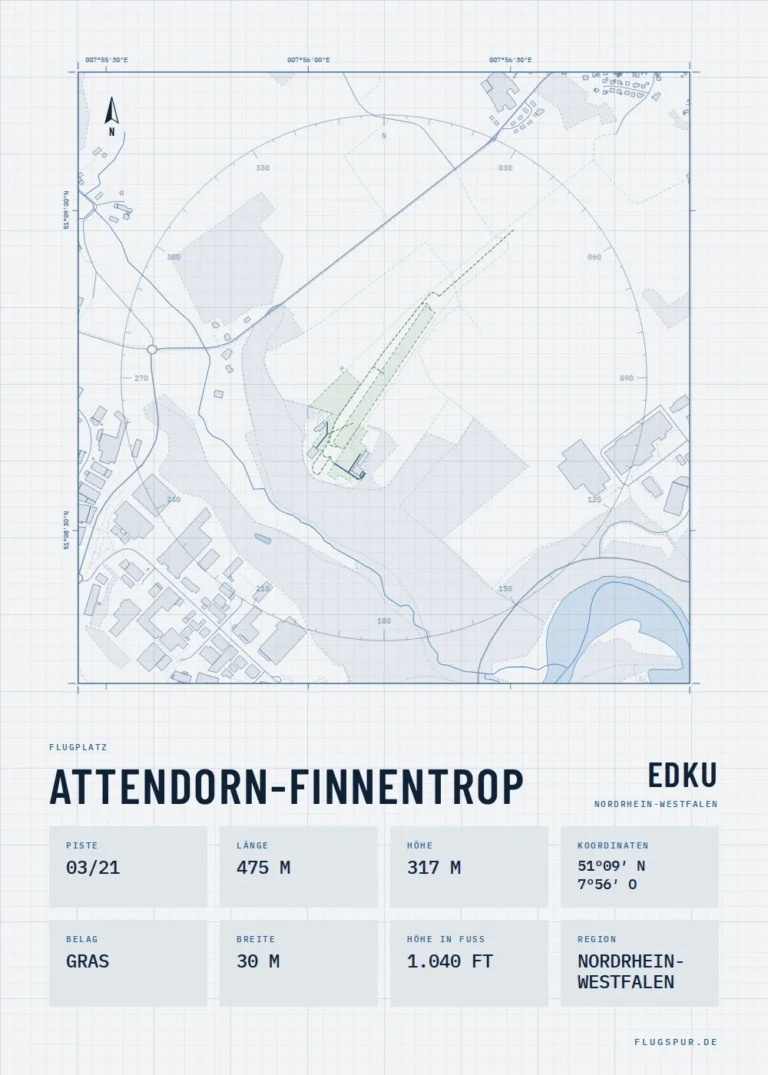 Poster Attendorn-Finnentrop im Stil Technical hell