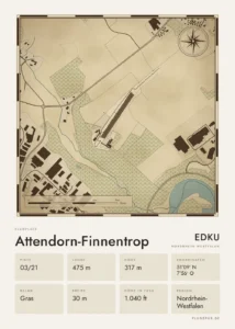 Poster Attendorn-Finnentrop im Stil Vintage