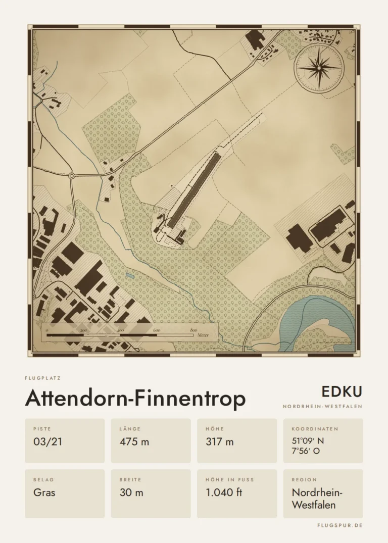 Poster Attendorn-Finnentrop im Stil Vintage