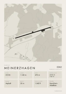 Poster Flugplatz Meinerzhagen (EDKZ), Stil Minimal