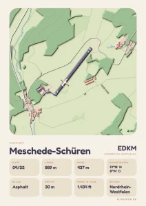 Poster Meschede-Schüren im Stil Clay