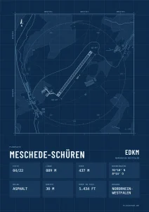 Poster Meschede-Schüren im Stil Technical