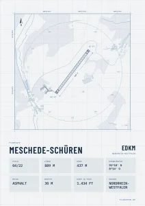 Poster Meschede-Schüren im Stil Technical hell