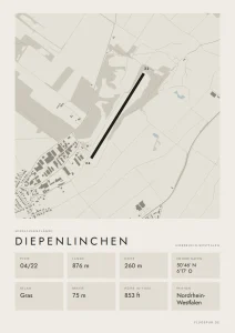 Poster Diepenlinchen im Stil Minimal