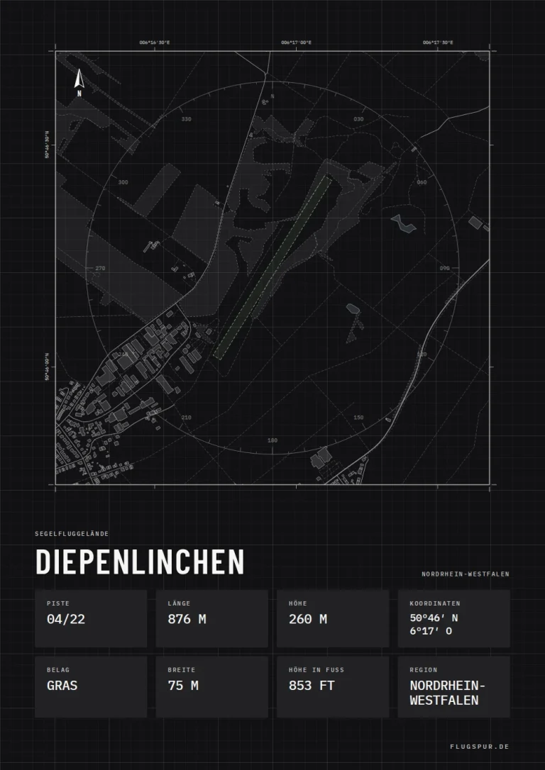 Poster Diepenlinchen im Stil Technical schwarz