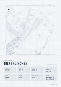 Poster Diepenlinchen im Stil Technical hell