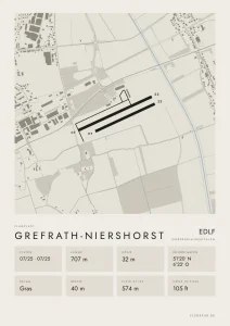 Poster Grefrath-Niershorst im Stil Minimal