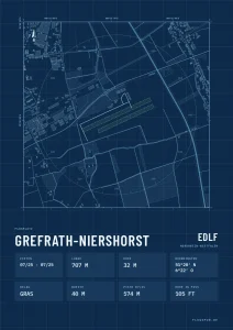 Poster Grefrath-Niershorst im Stil Technical