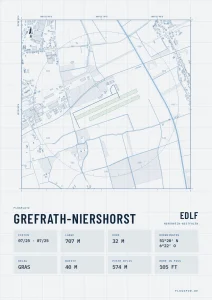 Poster Grefrath-Niershorst im Stil Technical hell