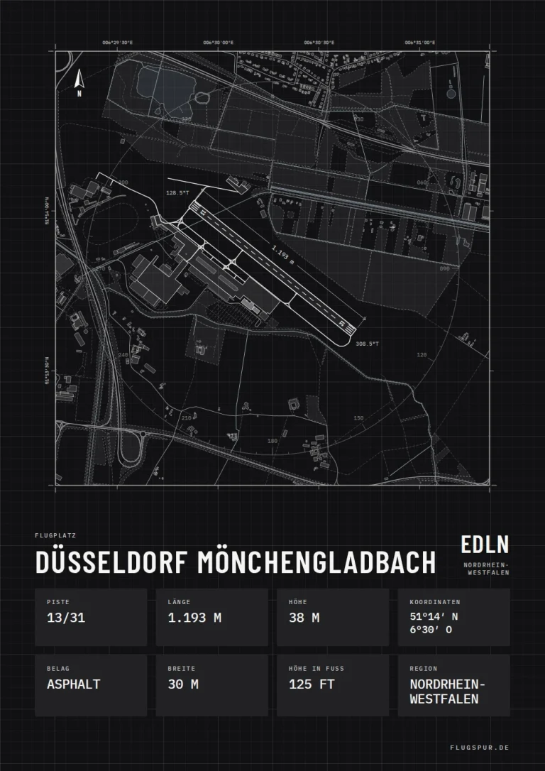Poster Düsseldorf Mönchengladbach im Stil Technical schwarz