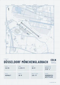 Poster Düsseldorf Mönchengladbach im Stil Technical hell