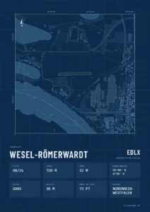 Poster Flugplatz Wesel-Römerwardt (EDLX), Stil Technical