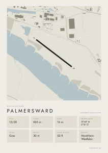Poster Palmersward im Stil Minimal