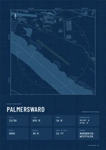 Poster Palmersward im Stil Technical