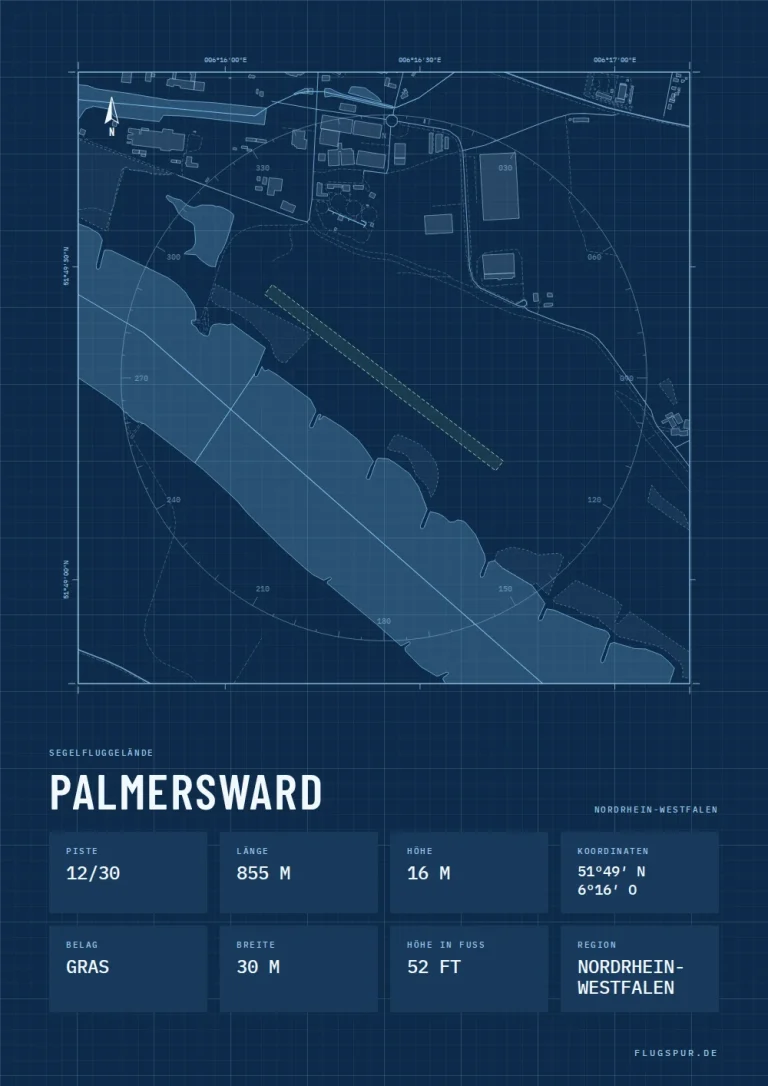 Poster Palmersward im Stil Technical