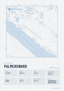 Poster Palmersward im Stil Technical hell