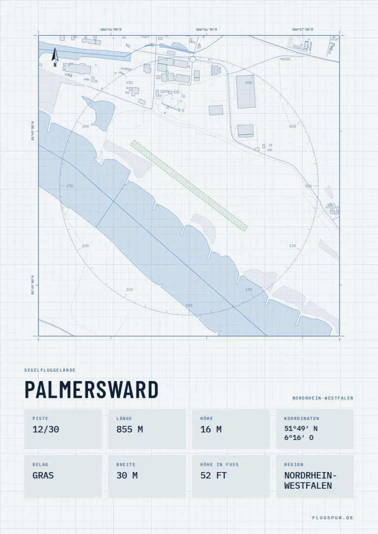 Poster Palmersward im Stil Technical hell