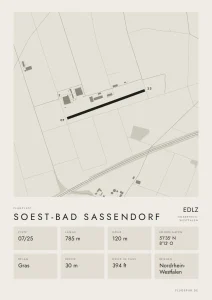 Poster Soest-Bad Sassendorf im Stil Minimal