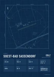 Poster Soest-Bad Sassendorf im Stil Technical