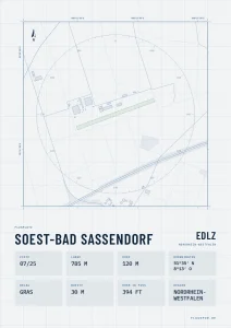 Poster Soest-Bad Sassendorf im Stil Technical hell